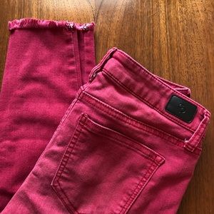 Celebrity Pink Mid Rise Ankle Skinny Red 5